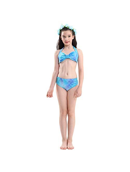 Kokowaii Fancy Girls Swimming Mermaid Kids Mermaid Tails for Swimming Girls Swimwear