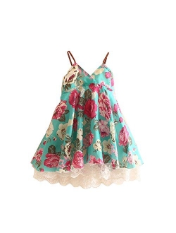 Mud Kingdom Girls Slip Dress Floral Chiffon Summer Holiday