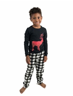 Kids & Toddler Pajamas Boys 2 Piece Pjs Set Cotton Top & Fleece Pants Sleepwear (2-14 Years)