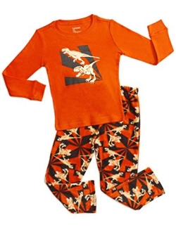 Kids & Toddler Pajamas Boys 2 Piece Pjs Set Cotton Top & Fleece Pants Sleepwear (2-14 Years)