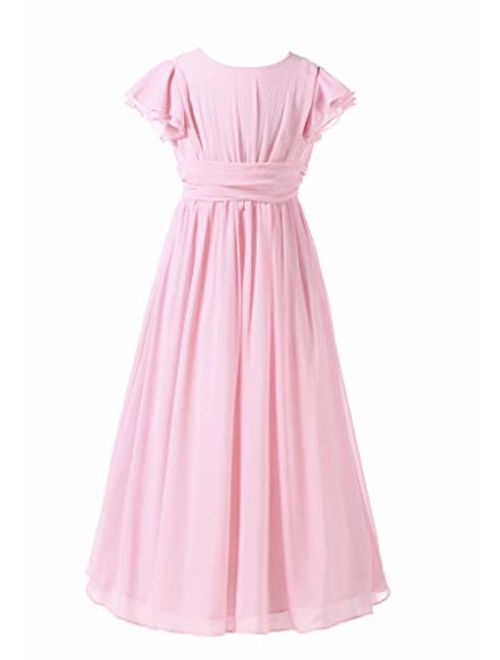 Happy Rose Bridesmaid Dress Prom Party Dresses Long Flower Girl's Dress