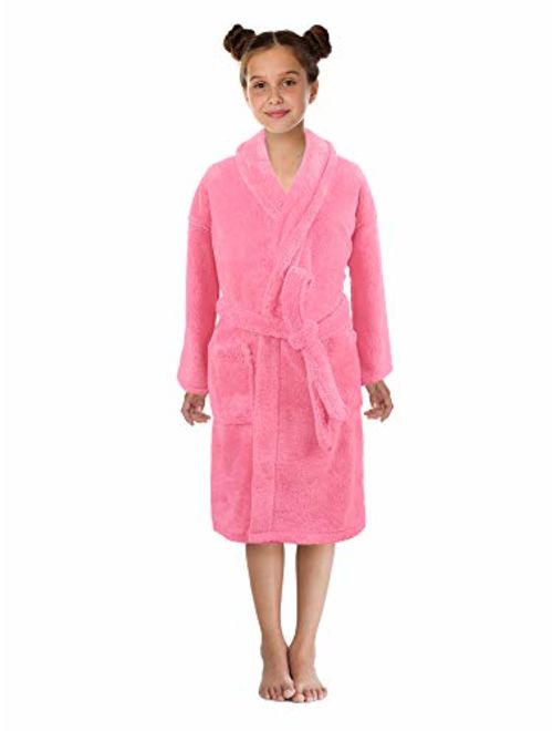 Ultra-Soft Plush Shawl Robes for Boys and Girls