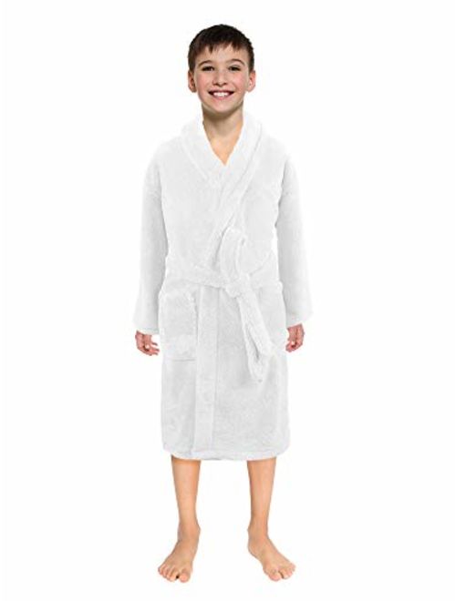 Ultra-Soft Plush Shawl Robes for Boys and Girls