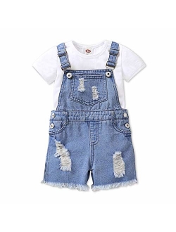 Saeaby Toddler Kids Baby Clothes Girls Jeans Jumpsuit Romper Denim Overalls Jeans Girls Clothes Outfits