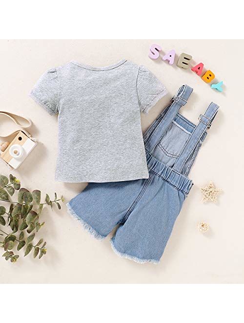 Saeaby Toddler Kids Baby Clothes Girls Jeans Jumpsuit Romper Denim Overalls Jeans Girls Clothes Outfits