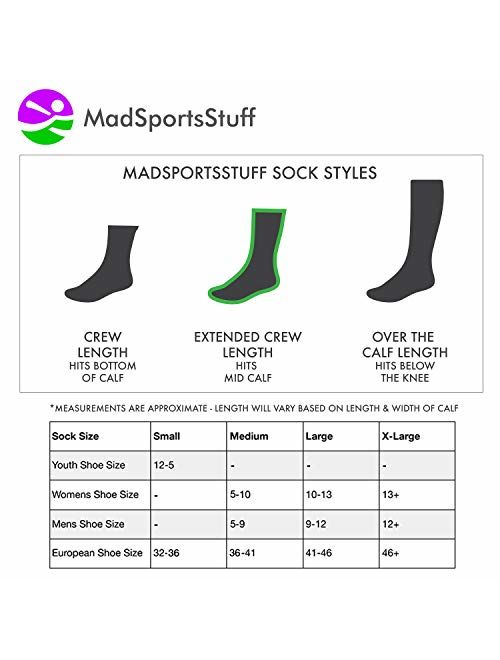 MadSportsStuff Baseball Logo Athletic Crew Socks (Multiple Colors)