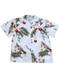 Two Palms Boy's Hawaiian Orchid Rayon Shirt