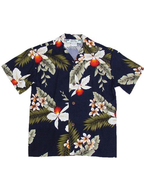 Two Palms Boy's Hawaiian Orchid Rayon Shirt