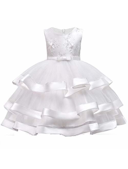 2-10T Flower Girls Dress Little Kids Ruffles Lace Party Wedding Dresses