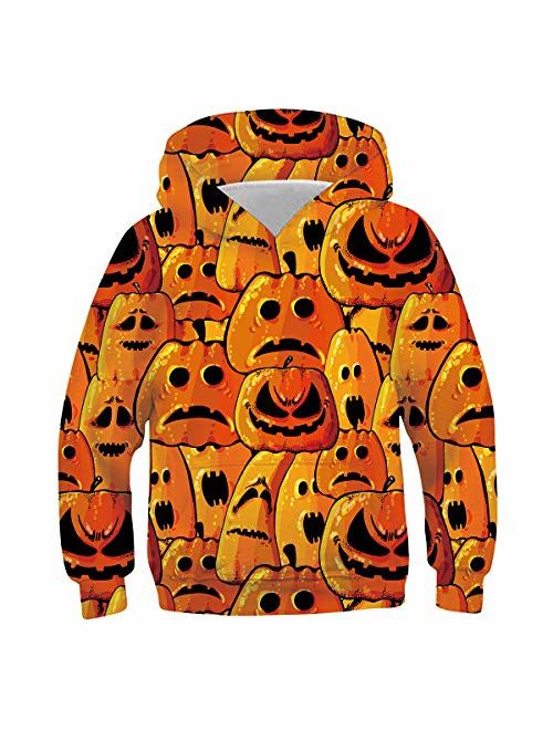 Belovecol Boys Girls 3D Hoodies Casual Printed Pullover Hooded Long Sleeve Sweatshirts with Pocket for 6-16 Years