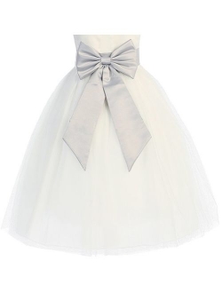 Satin Preformed Bow Adjustable Sash Belt 14 Colors Infant to Teen