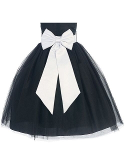 Satin Preformed Bow Adjustable Sash Belt 14 Colors Infant to Teen