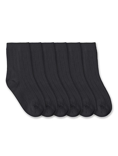 Jefferies Socks Boys School Uniform Rib Crew Socks 6 Pair Pack