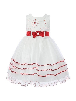 Richie House Girls' Princess Dress with Layered Bottom RH1390