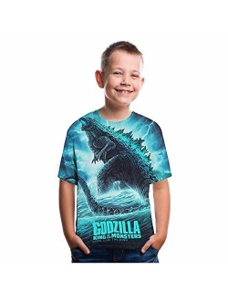 CHOICE99 Boys Cartoon Monster Shirt Kids t-Shirt 3D Printing Shirt for boy Girl Summer Tops tee