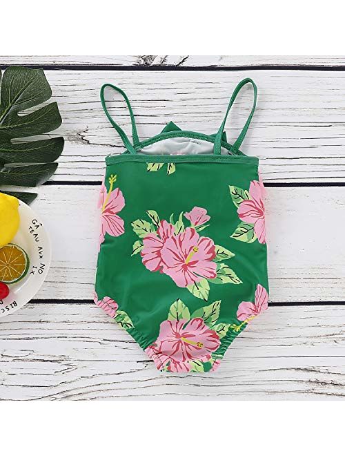 Aisheny Kids Girl Fashion One Piece Swimwear, Toddler Ruffles Floral Monokini Beach Bathing Suit