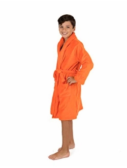 Kids Robe Boys Girls Shawl Collar Fleece Sleep Robe Size 4-14 Years Variety of Colors