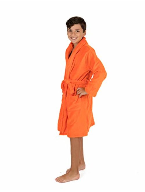 Leveret Kids Robe Boys Girls Shawl Collar Fleece Sleep Robe Size 4-14 Years Variety of Colors