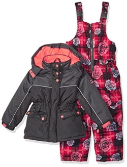 Pink Platinum Girls' Printed Super Snowsuit