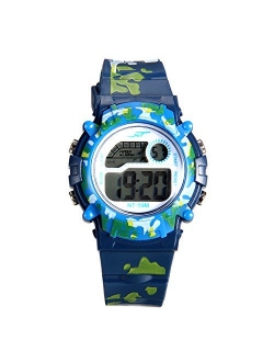 Kids Multi-Function Sport Watch Calendar Alarm Wristwatch for Boys and Girls