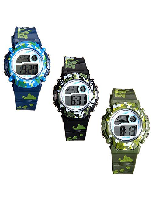 Kids Multi-Function Sport Watch Calendar Alarm Wristwatch for Boys and Girls