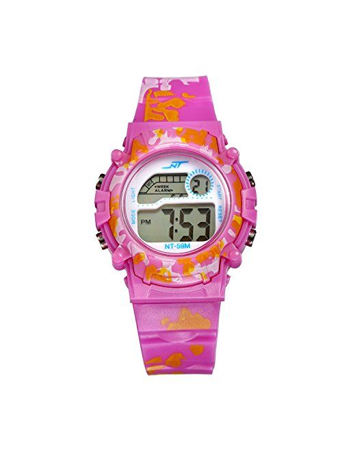 Kids Multi-Function Sport Watch Calendar Alarm Wristwatch for Boys and Girls