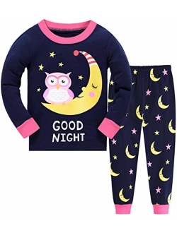 Little Girls Pajamas Sets Toddler Christmas PJS 100% Cotton Long Sleeve Giraffe Sleepwear Size 2-7