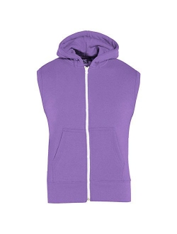 A2Z 4 Kids Kids Girls Boys Plain Gilet Fleece Hoodie Zipper Sleeveless Jacket