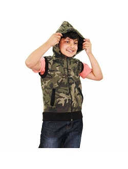 A2Z 4 Kids Kids Girls Boys Plain Gilet Fleece Hoodie Zipper Sleeveless Jacket