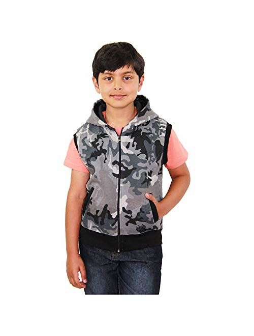 A2Z 4 Kids Kids Girls Boys Plain Gilet Fleece Hoodie Zipper Sleeveless Jacket