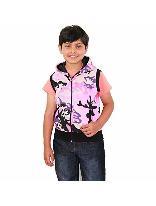 A2Z 4 Kids Kids Girls Boys Plain Gilet Fleece Hoodie Zipper Sleeveless Jacket