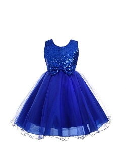 Dressy Daisy Girls' Sequined Tulle Dress Wedding Flower Girl Pageant Occasion