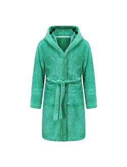 Kids Bathrobe, Toddler Hooded Soft Terry100% Towel Cotton robe for Girls Boys Cotton Robe