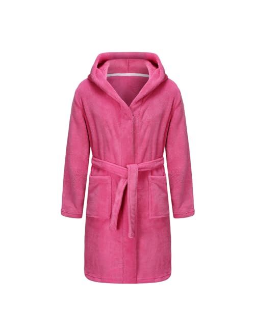 Kids Bathrobe, Toddler Hooded Soft Terry100% Towel Cotton robe for Girls Boys Cotton Robe