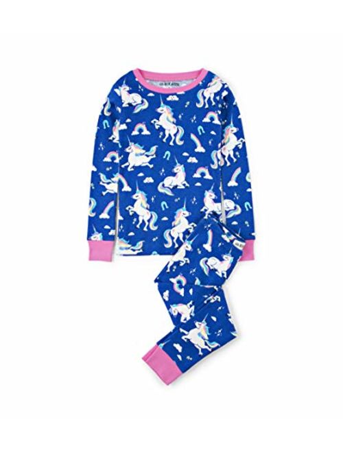 Little Blue House by Hatley Girls' Long Sleeve Printed Pajama Sets