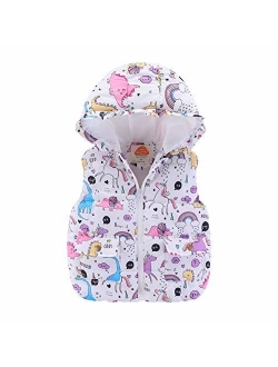 Mud Kingdom Cute Little Girls Vests Outerwear with Hood Animal