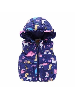 Mud Kingdom Cute Little Girls Vests Outerwear with Hood Animal