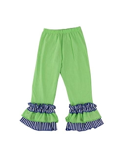 Wennikids Children's Little Girls Ruffle Soft Cotton Flare Pants