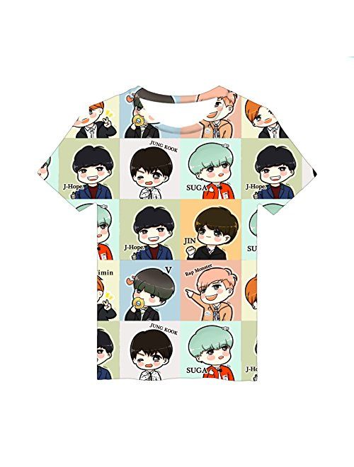 JUNG KOOK Kpop BTS 3D Print T-Shirt SUGA J-Hope Jimin JIN V Couple Shirt