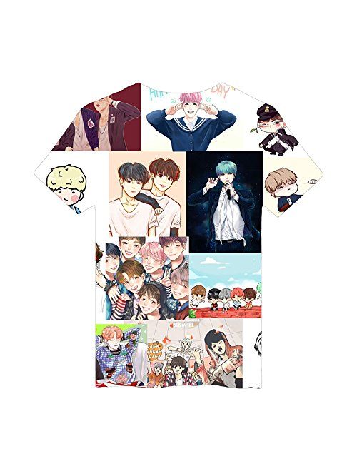 JUNG KOOK Kpop BTS 3D Print T-Shirt SUGA J-Hope Jimin JIN V Couple Shirt