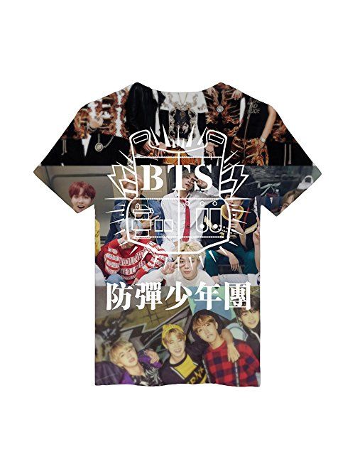 JUNG KOOK Kpop BTS 3D Print T-Shirt SUGA J-Hope Jimin JIN V Couple Shirt