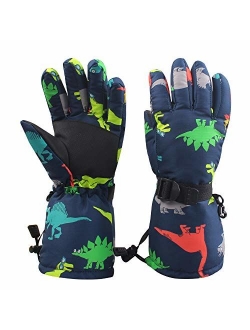 Kids Winter Snow Gloves for Boys Girls Waterproof Ski Toddler Baby Mittens Outdoor for Teens 6-14T
