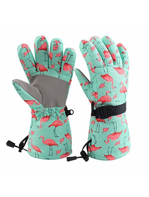 Kids Winter Snow Gloves for Boys Girls Waterproof Ski Toddler Baby Mittens Outdoor for Teens 6-14T