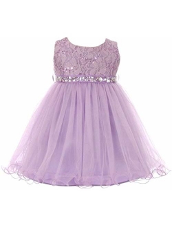 Glitter Rhinestone Shiny Tulle Beaded Sequin Easter Embellished Flowers Girls Dresses