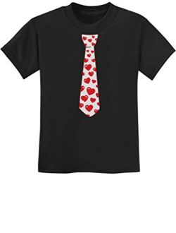 Red Hearts Tie for Valentine's Day Love Youth Kids T-Shirt