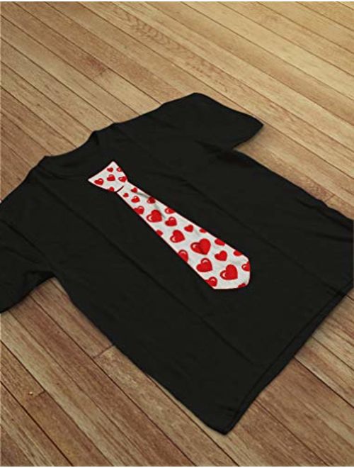 Red Hearts Tie for Valentine's Day Love Youth Kids T-Shirt