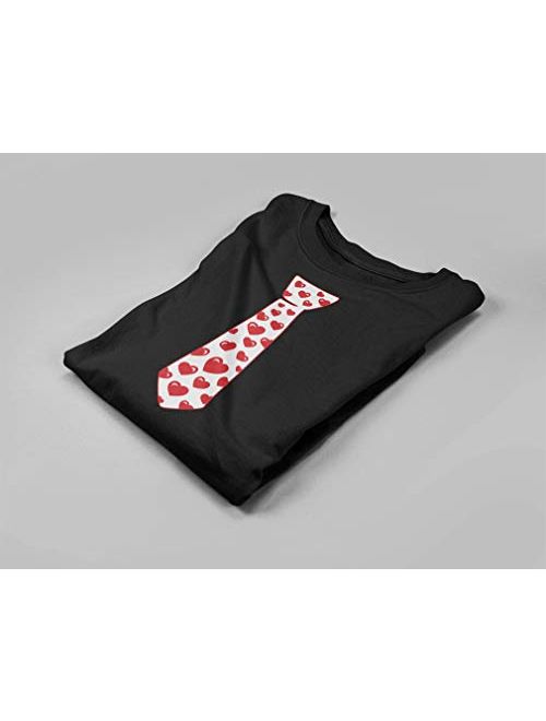 Red Hearts Tie for Valentine's Day Love Youth Kids T-Shirt