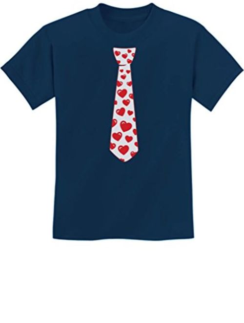 Red Hearts Tie for Valentine's Day Love Youth Kids T-Shirt