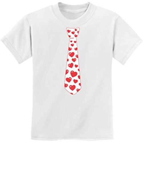 Red Hearts Tie for Valentine's Day Love Youth Kids T-Shirt