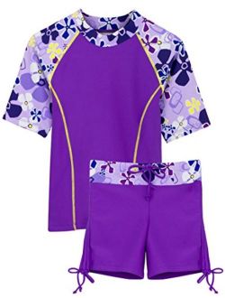 Tuga Girls Two-Piece Bathing Suit 2-14 Years, UPF 50+ Sun Protection Swim Set